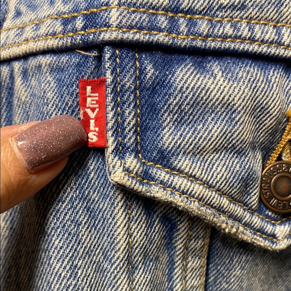 Levi's size medium Classic Blue Denim‎ Jacket big E medium wash vintage look - Picture 2 of 12